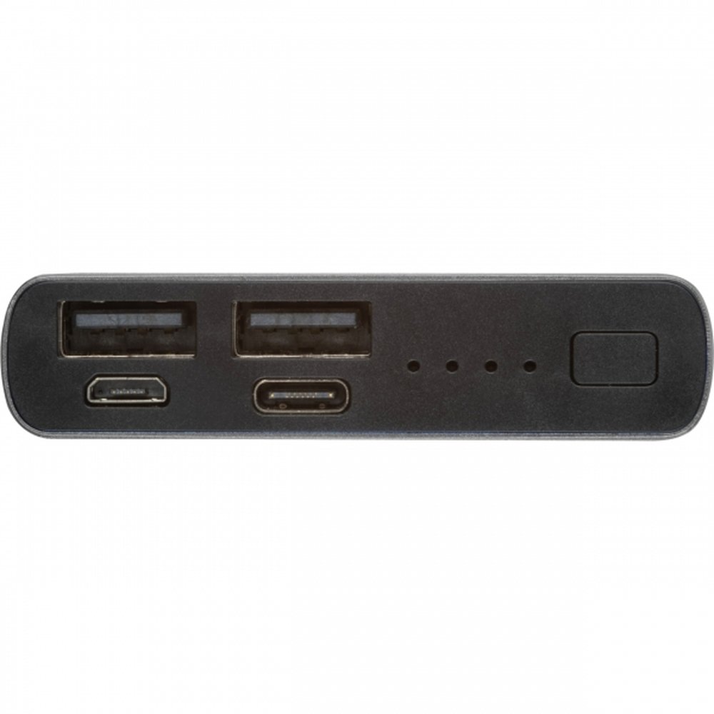10000 mAh Power Bank made of Recycled Aluminum GIORGIA grey - Image 4