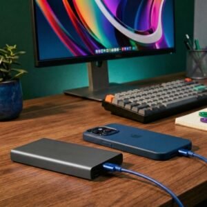 10000 mAh Power Bank made of Recycled Aluminum GIORGIA grey