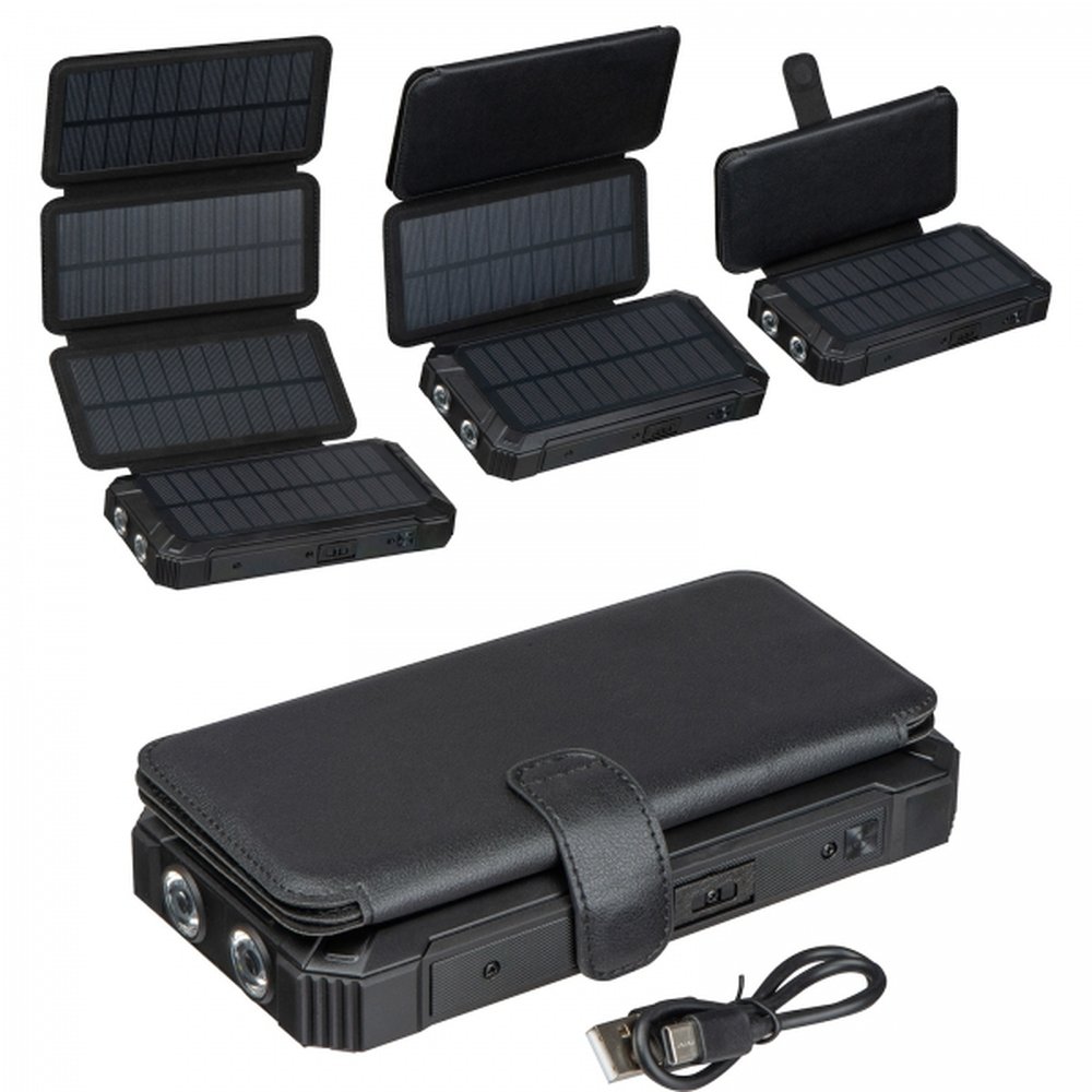 Power bank 20000 mAh solar PETRA black - Image 2