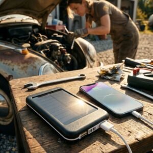 Power bank 4000 mAh solar LEONARD black