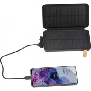 Power bank 8000 mAh solar BRUNA black