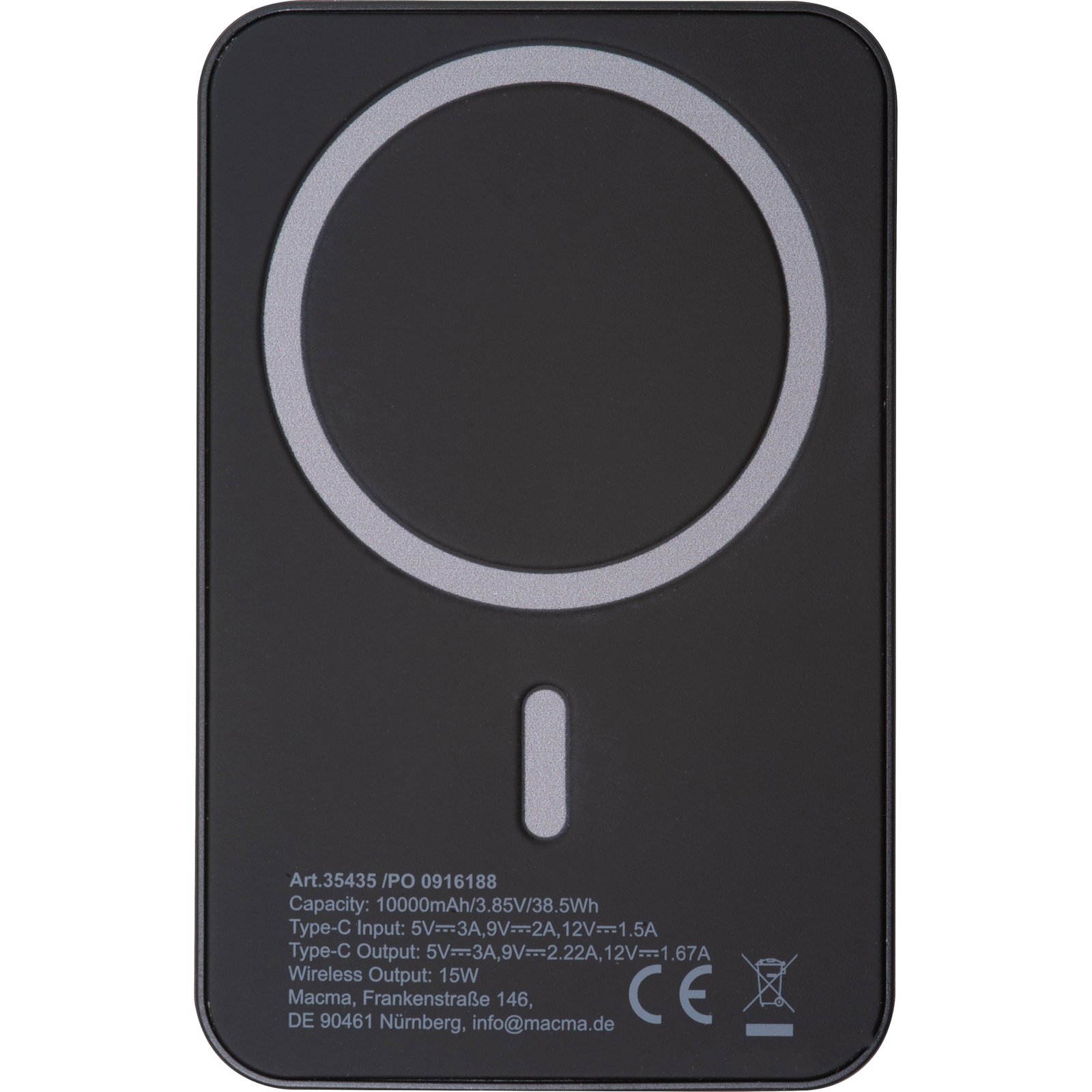 Magnetic power bank 10 000 mAh DONNA black - Image 5