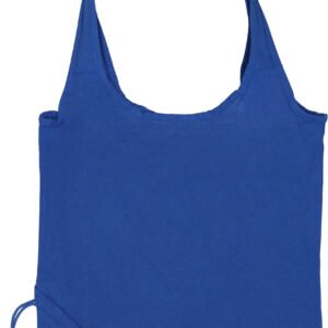 Foldable bag made of recycled cotton and polyester 118 g/m² ANJA blue
