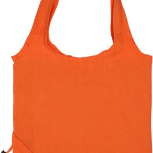 Foldable bag made of recycled cotton and polyester 118 g/m² ANJA orange