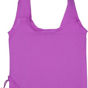 Foldable bag made of recycled cotton and polyester 118 g/m² ANJA violet