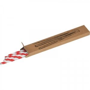 Paper drinking straws 10 pcs LINA red