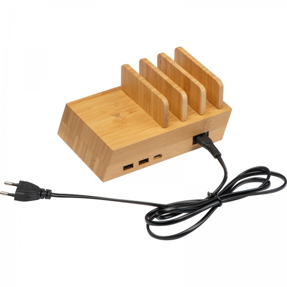 Wireless charging station KENNETH beige - Image 2