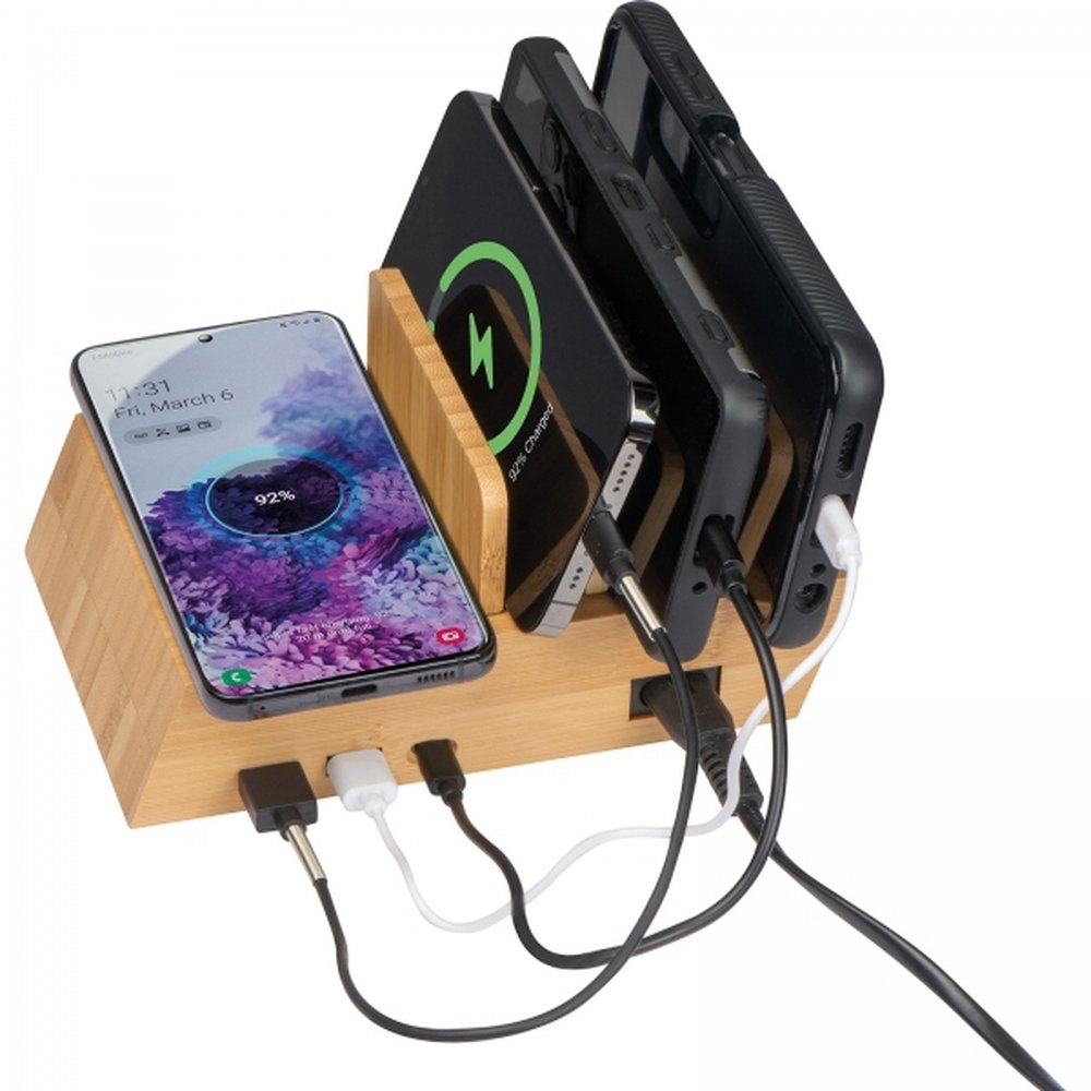 Wireless charging station KENNETH beige - Image 3