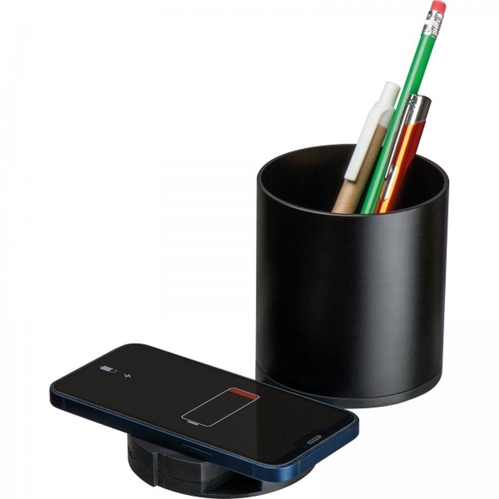 Desk stand with wireless charger BORIS black - Image 3