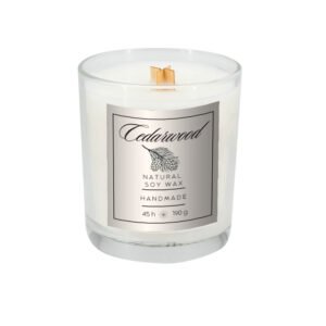 Soy candle 190g Cedarwood transparent