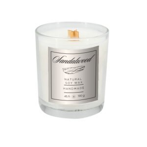Soy candle 190g Sandalwood transparent
