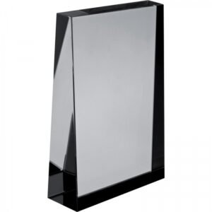 Glass trophy block LYDIA transparent