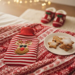 Christmas hot water bottle PASQUALE grey