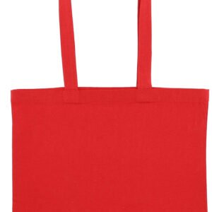 Cotton bag with long handles 180g/m2 made of recycled materials GLEN red