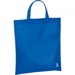 Non woven bag with short handles 80 g/m2 PELAGIA blue