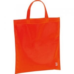 Non woven bag with short handles 80 g/m2 PELAGIA red