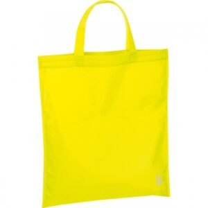 Non woven bag with short handles 80 g/m2 PELAGIA yellow