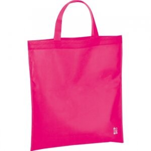 Non woven bag with short handles 80 g/m2 PELAGIA pink