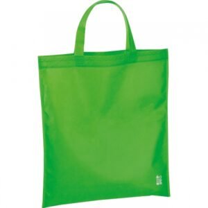 Non woven bag with short handles 80 g/m2 PELAGIA light green