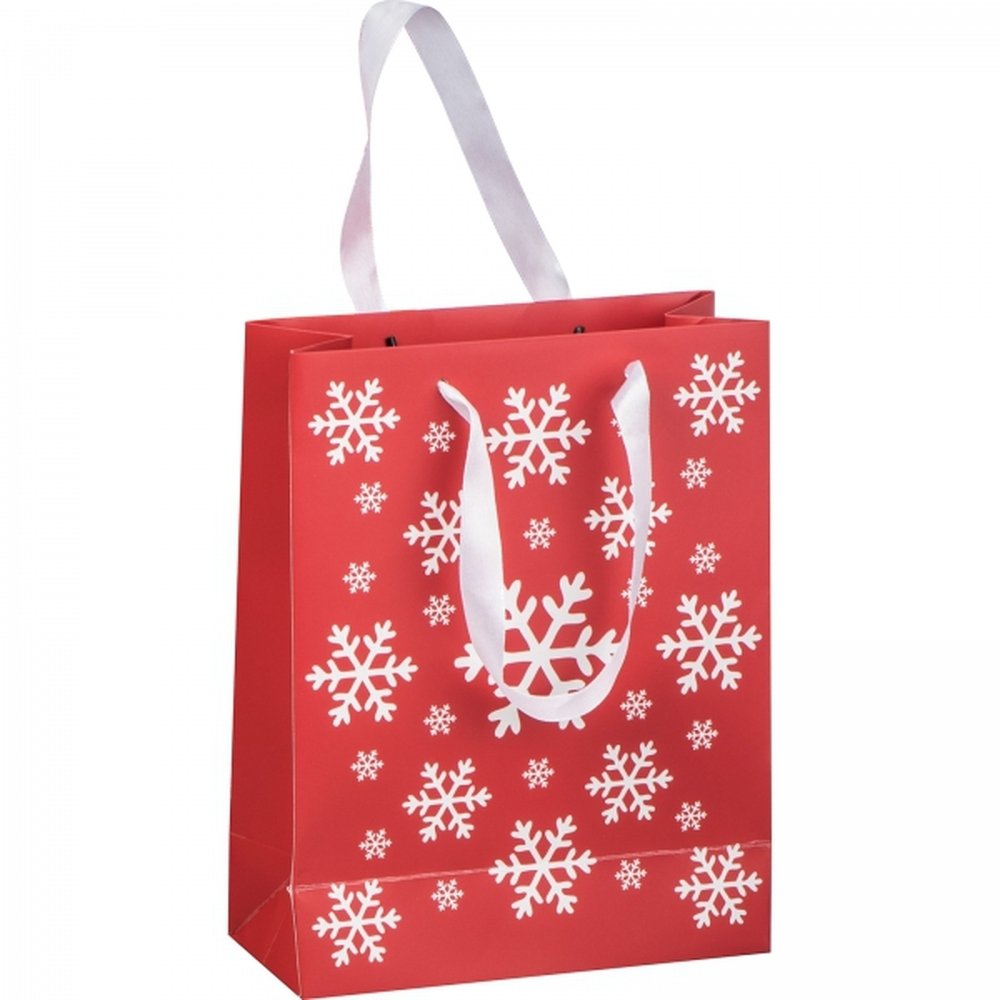 Small paper gift bag XMAS NATAN red