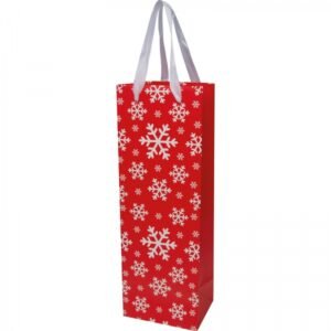 Wine gift bag XMAS ADELHEID red