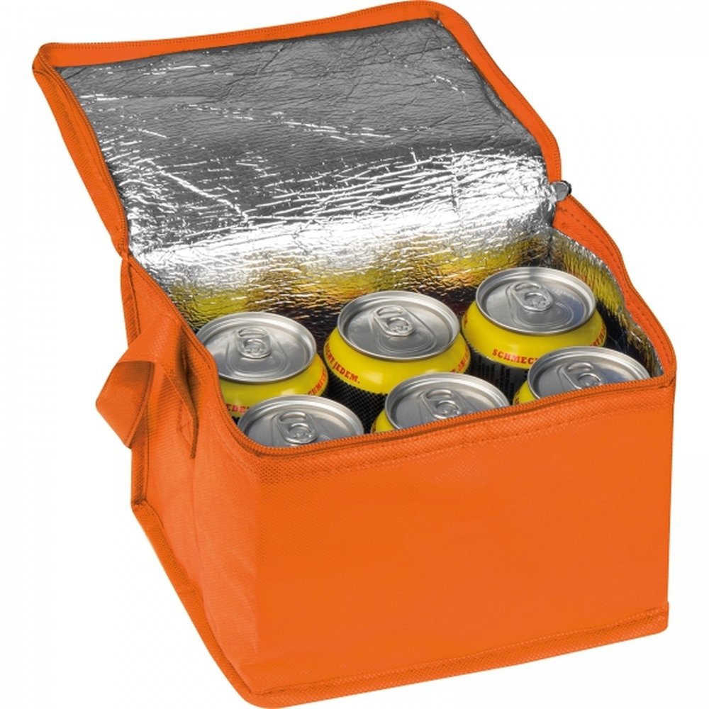 Non-woven thermal bag for 6 cans 330 ml LUDMILA orange - Image 2