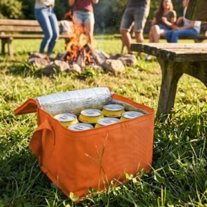 Non-woven thermal bag for 6 cans 330 ml LUDMILA orange