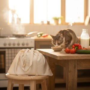 Organic cotton bag with long handles 180 g/m² DALE beige
