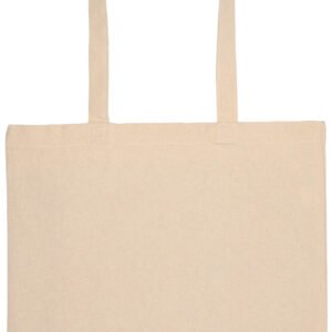 Organic cotton bag with long handles 220 g/m2 WERNER beige