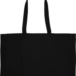Organic cotton bag with long handles 270 g/m2 MARCELLO black