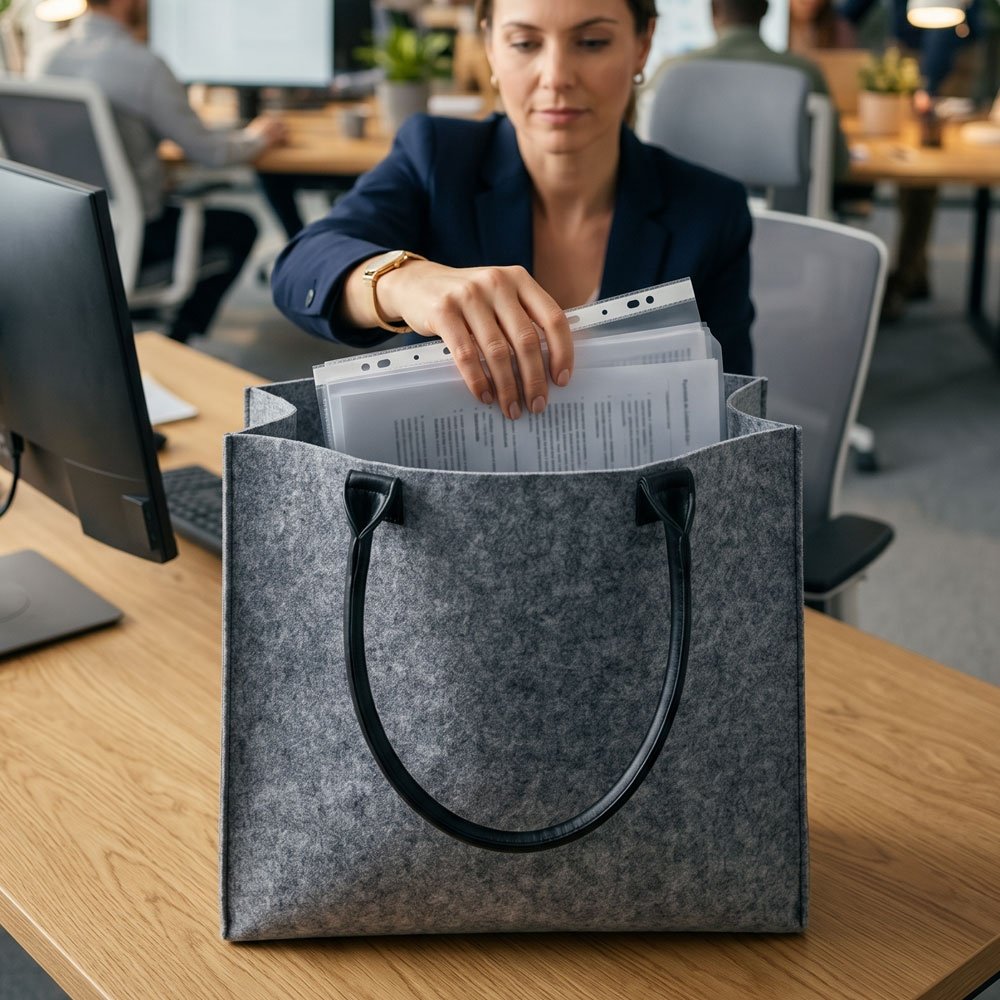 Felt bag CLAUDIO grey