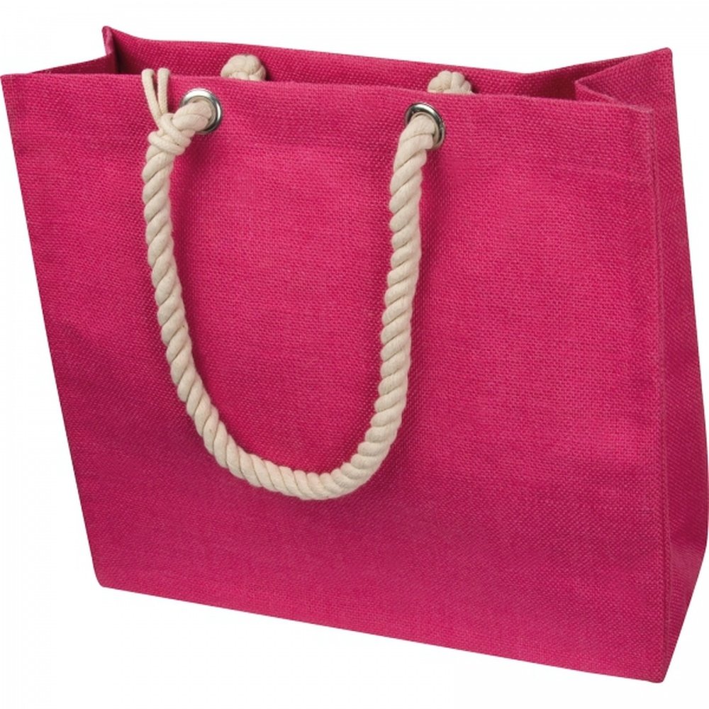 Jute bag with wallet MILDRED pink - Image 5