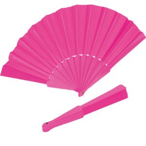 Plastic fan SALOMEA pink