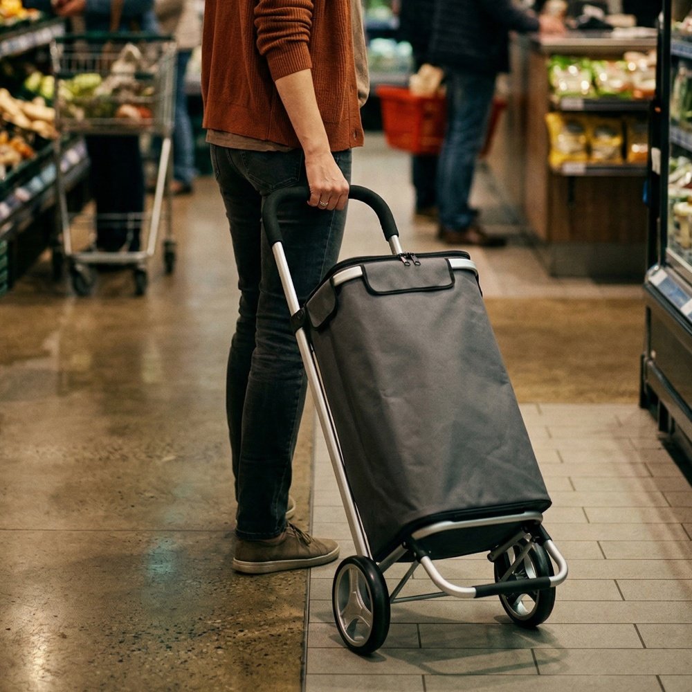 Shopping cart HARALD dark grey