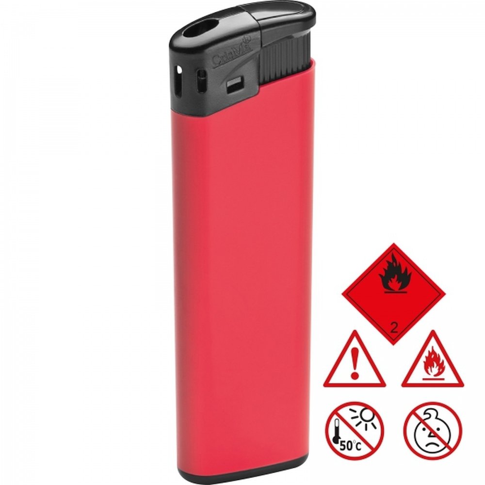 Plastic lighter FRANK red - Image 3