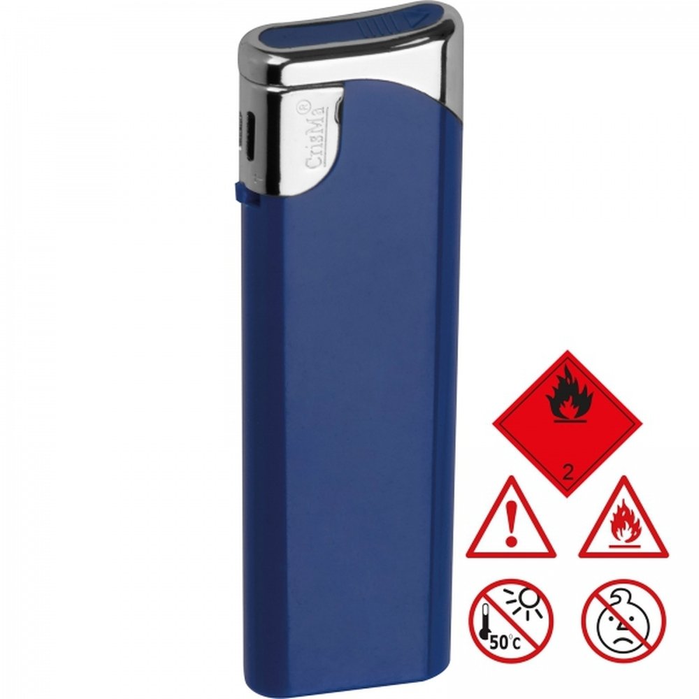 Plastic lighter GEOFFREY blue - Image 2