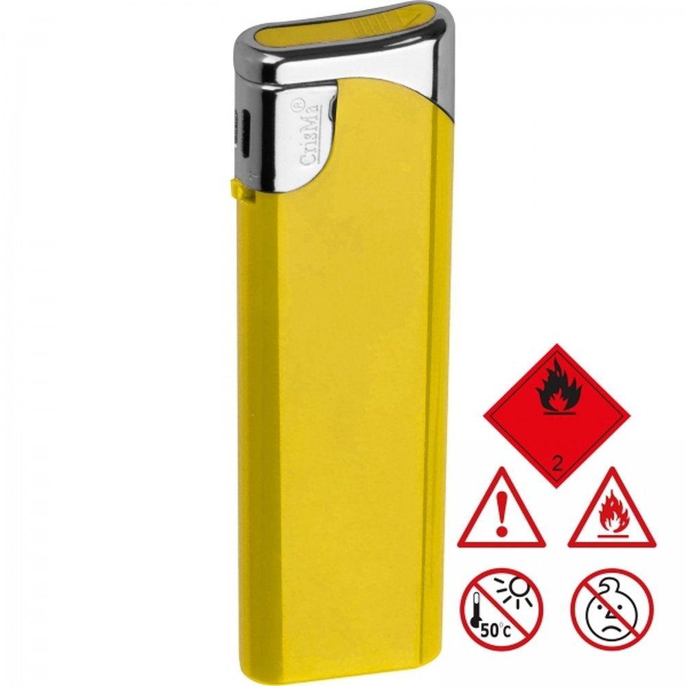 Plastic lighter GEOFFREY yellow - Image 2