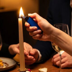 Plastic lighter FRANK white