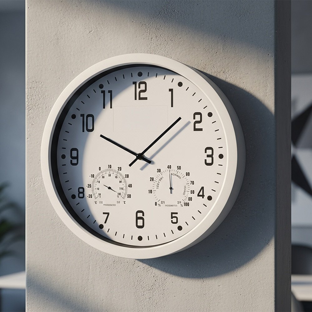 Wall clock CrisMa MALCOLM white