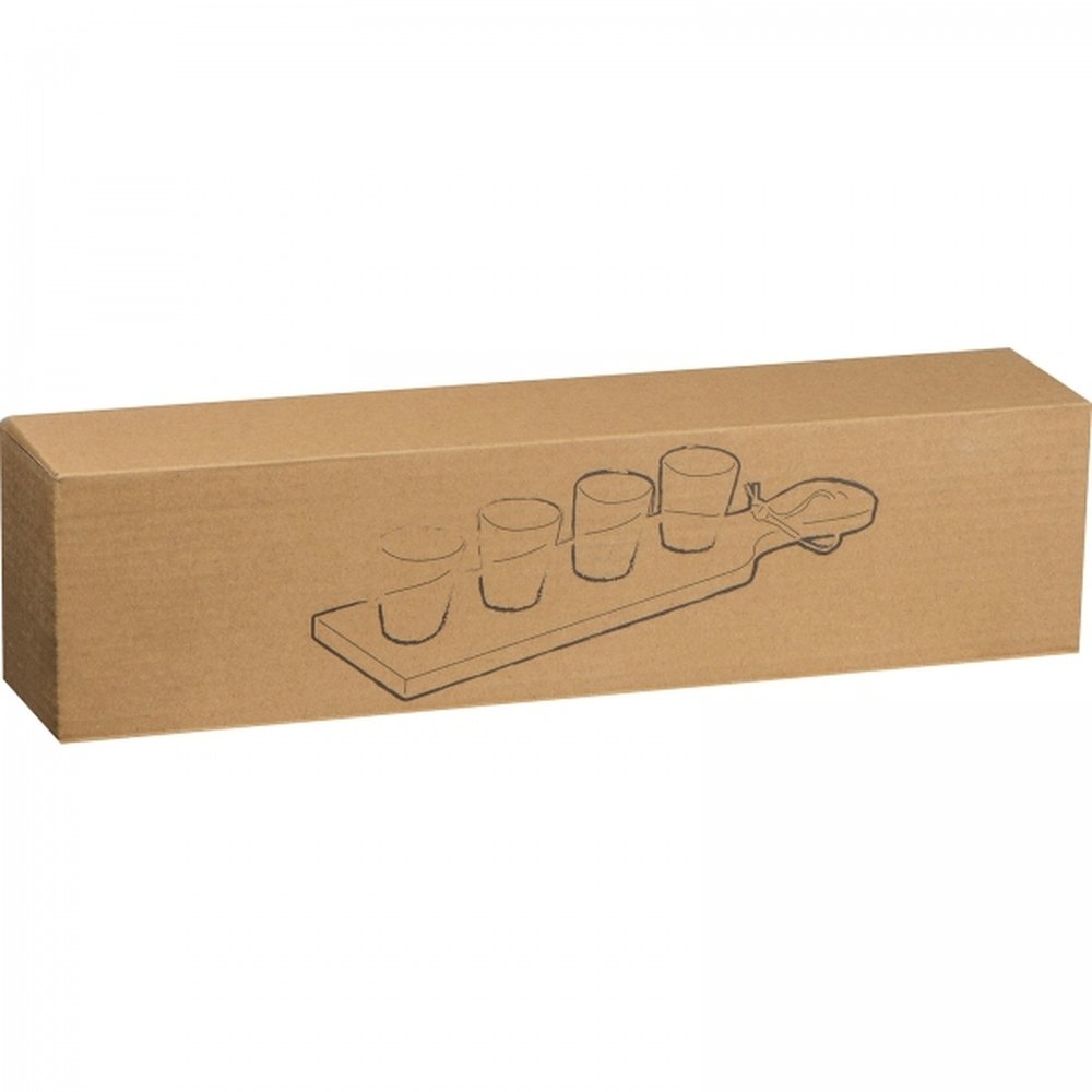 Set of 4 glasses 30 ml and a saucer KASPAR beige - Image 2