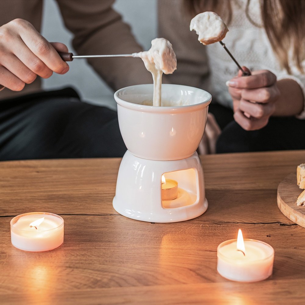 Fondue set MINNA white