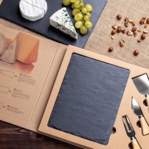 Cheese set VIOLA dark grey