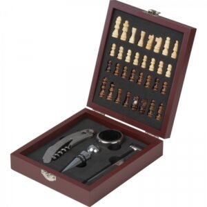 Wine set with chess ERNST brown