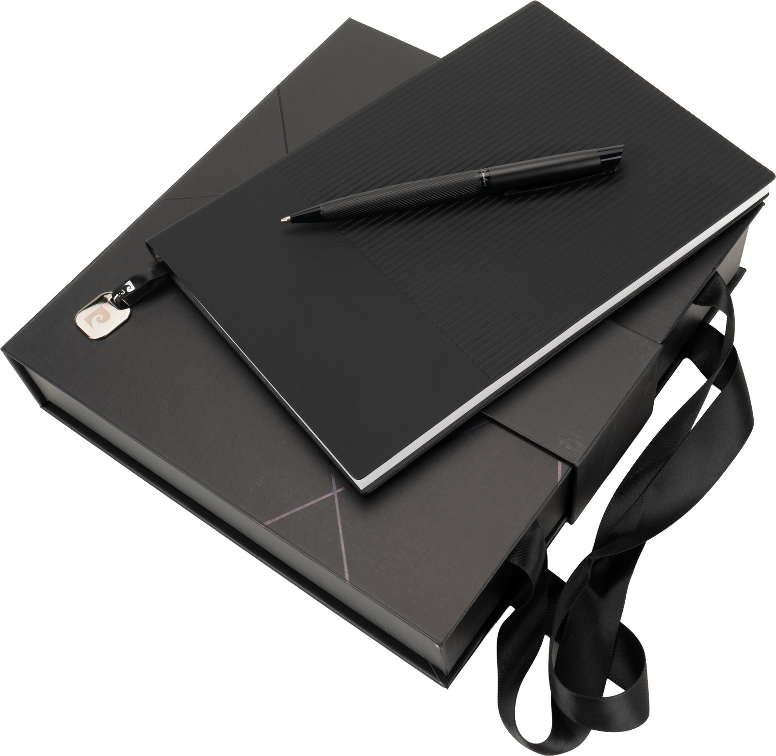 Set of notebook and pen CHANTAL Pierre Cardin black