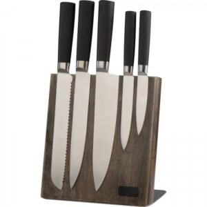 Set of kitchen knives VALERIO black
