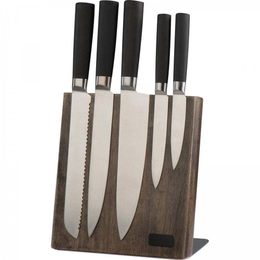 Set of kitchen knives VALERIO black
