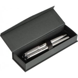 Writing set ballpen and rollerball pen BERNARD grey
