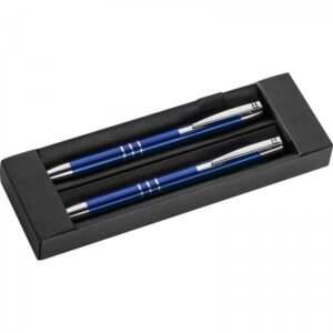 Writing set with pen and mechanical pencil KELLY blue