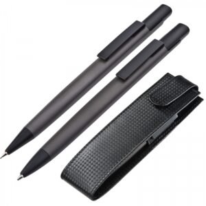 Writing set with pen and mechanical pencil MAXIMILIAN dark grey