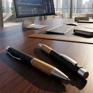 Writing set with pen and mechanical pencil IZABELA black